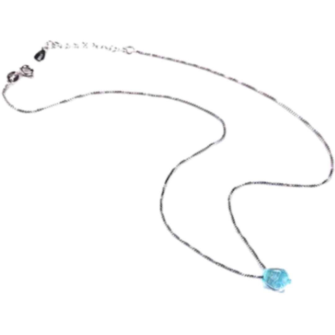 Crystal Ocean Drop Purification Clavicle Necklace