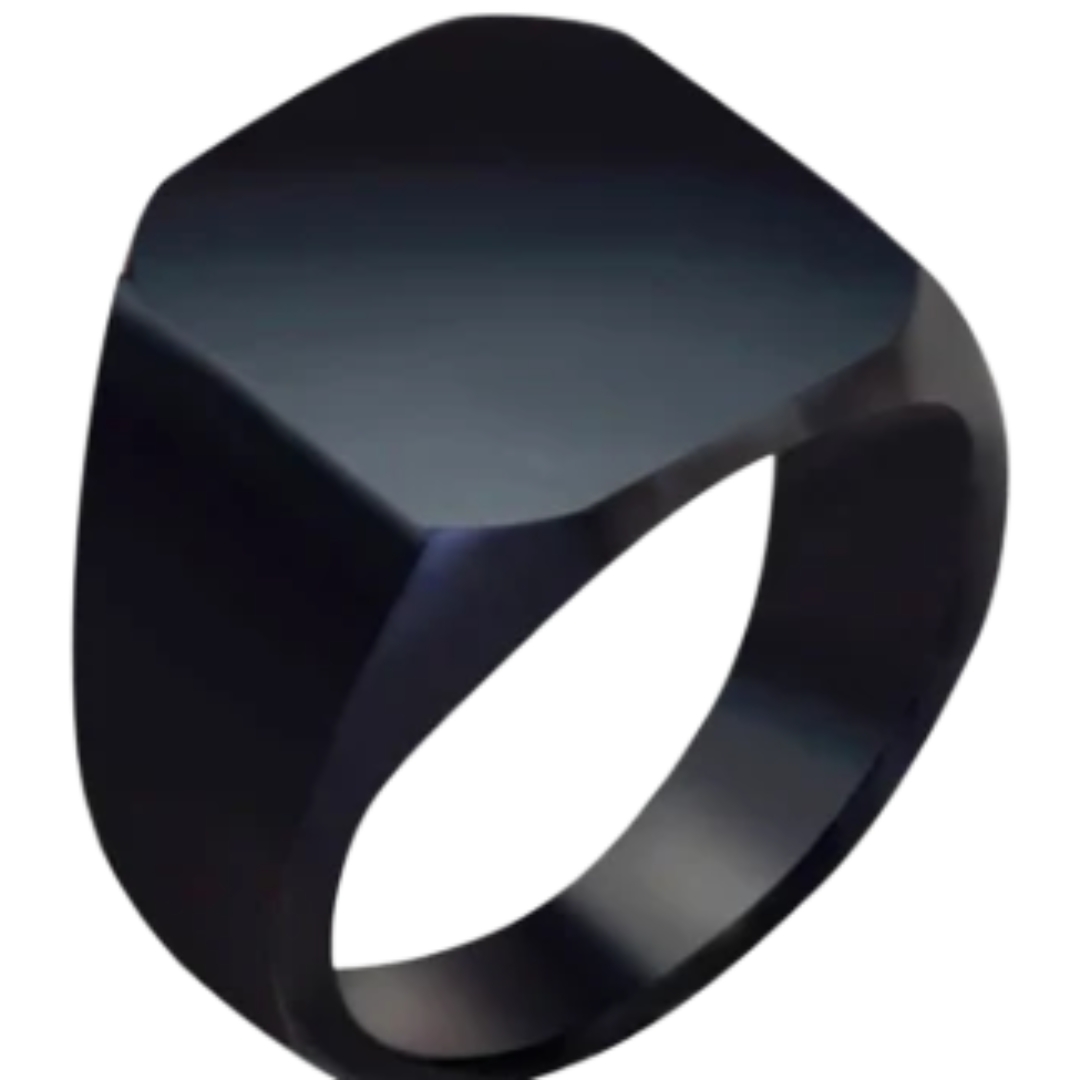 Matte Black Onyx Vikings Energy Ring